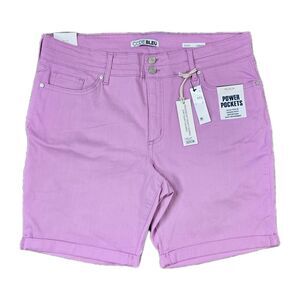 Code Bleu Lilac Bermuda Shorts Womens 16P Stretch Mid Rise Summer NWT
